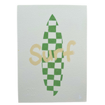 STUDIO CLEARANCE - SAMPLE A4 SURF GREEN + BEIGE BACKGROUND  #22A4