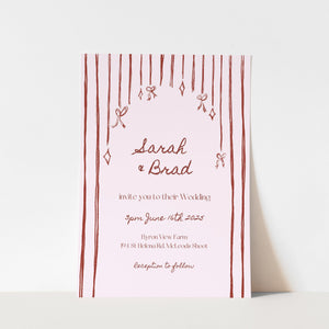 Bow's & Stripes | Invite template