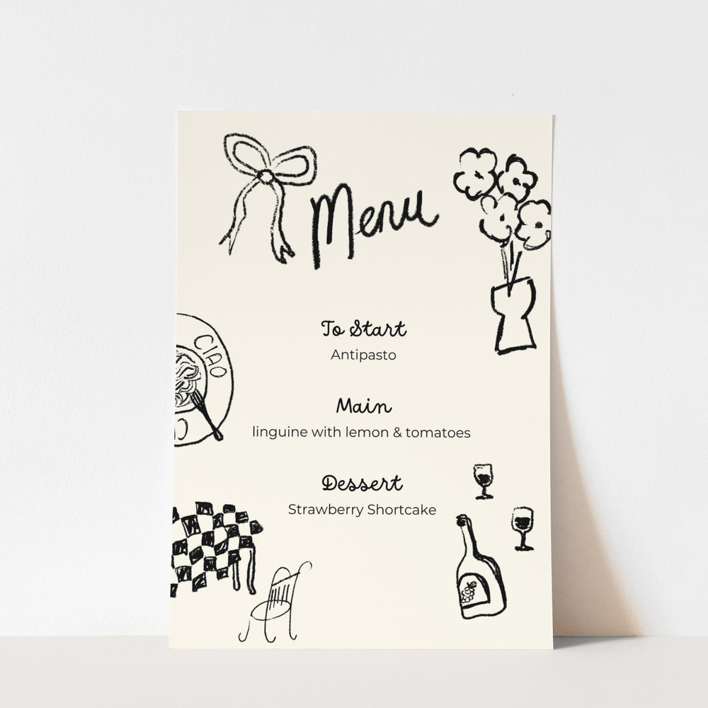 Dinner in | menu template