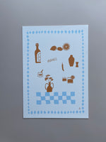 STUDIO CLEARANCE - SECONDS MARGS A4 TAN + BABY BLUE  #P29A4